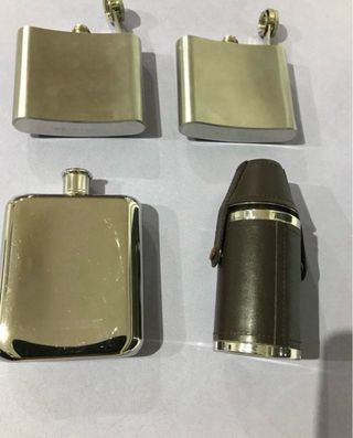 Portapuros piel, Estuche acero + 4 petacas