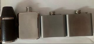Portapuros piel, Estuche acero + 4 petacas