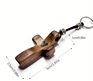 Llavero Cruz Madera