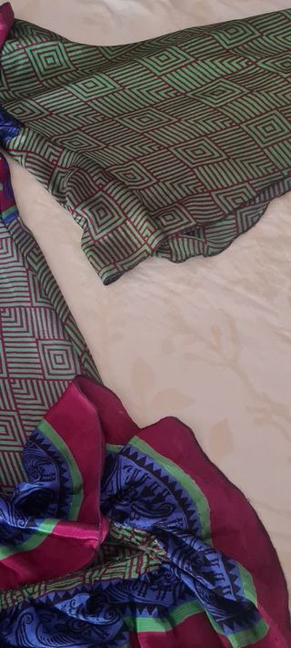 Vestido indio estampado - Verde y Rojo