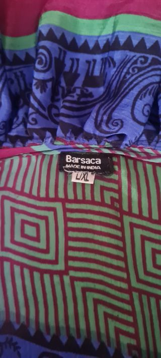 Vestido indio estampado - Verde y Rojo