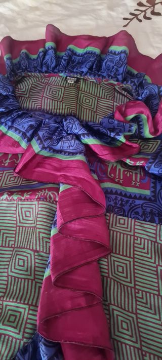 Vestido indio estampado - Verde y Rojo