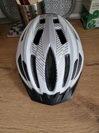 Casco bici blanco gris