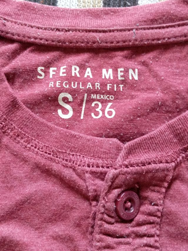 2 Camisetas Hombre Talla S - Azul y Burdeos 