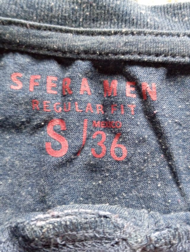 2 Camisetas Hombre Talla S - Azul y Burdeos 