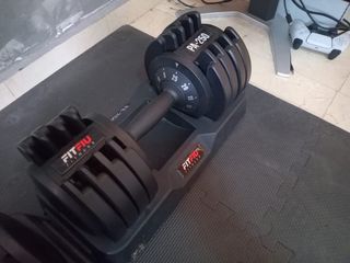 Máquina musculación multifunción y mancuernas