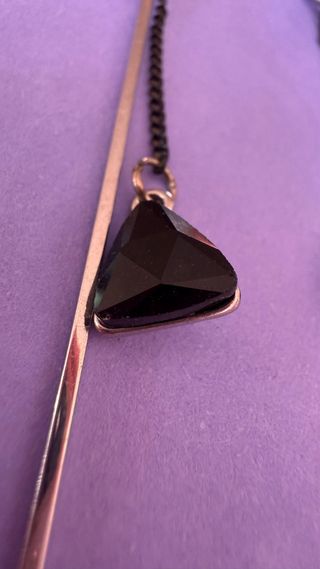 Pendientes largos plata-negro