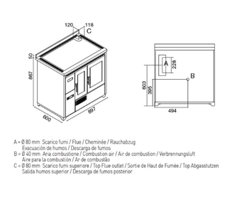 FOGAO COM FORNO A PALLETS ENRICA PLUS -EVA CALOR
