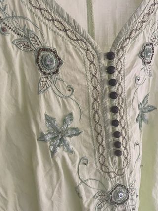 Camiseta tirantes verde - algodon