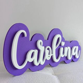 Nombre Personalizado Decorativo Relieve