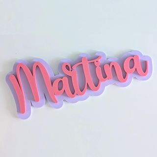 Nombre Personalizado Decorativo Relieve