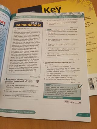 Key to Bachillerato 1. Support &Extend pack. 2 ...