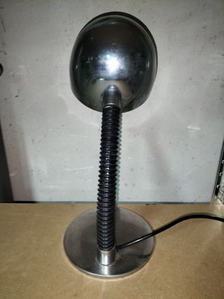 Lampara Vintage Metalica Plateada + Flexo
