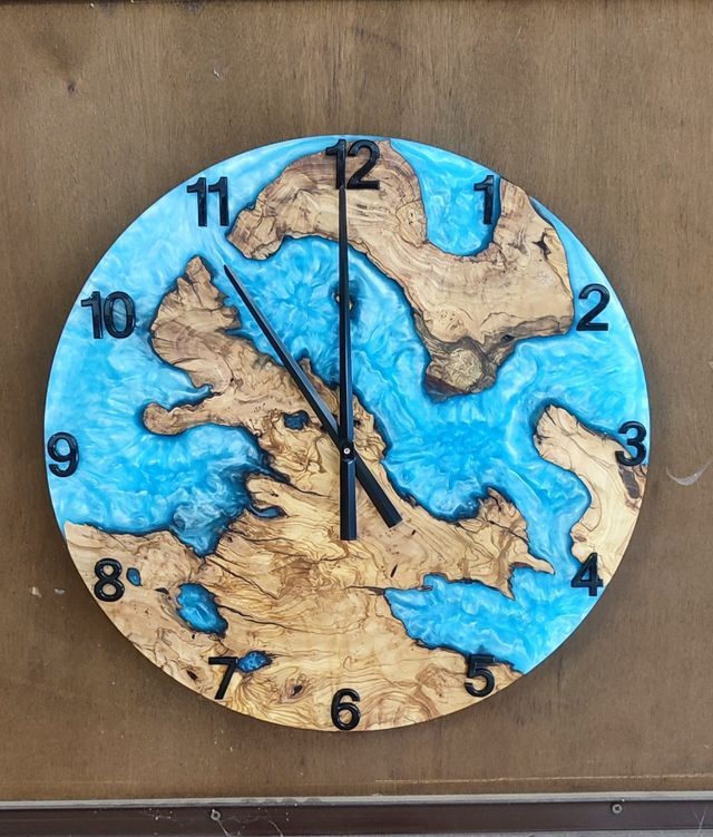 Orologio resina ulivo - Decorativo