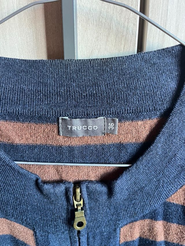 Chaqueta rayas Trucco marrón-negro