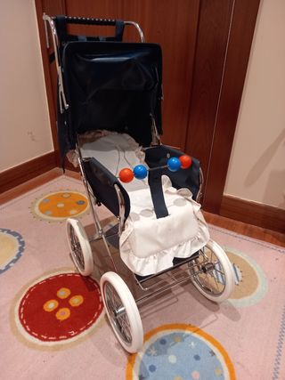 Silla muñeca vintage azul