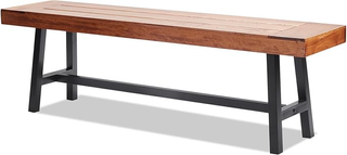 Panchina da Esterno in Legno 160 cm con Gamba in M