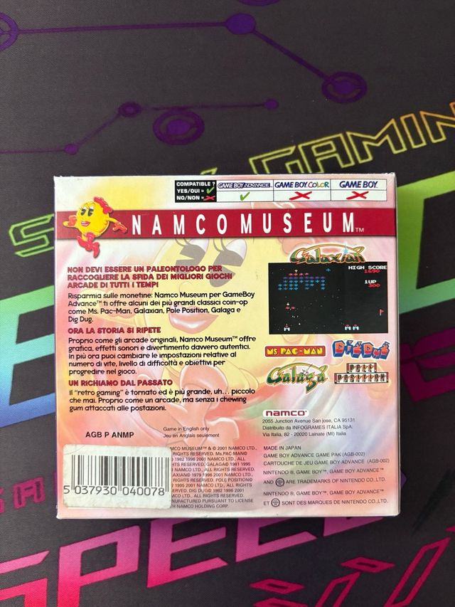 Gioco Namco Museum Game Boy Advance GBA ITA