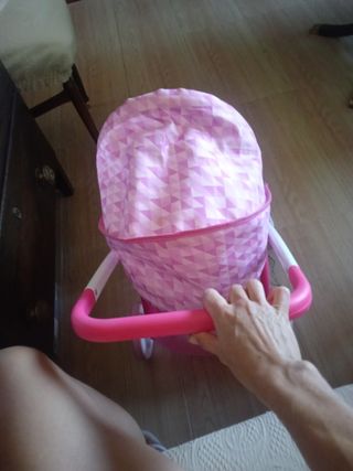 Carrito bebé muñecas rosa