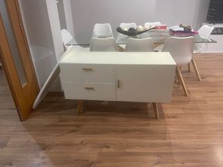 Cómoda blanca - Mueble salón solo un rasguño