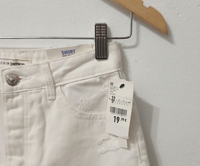 Short vaquero blanco Pimkie mujer Talla 32