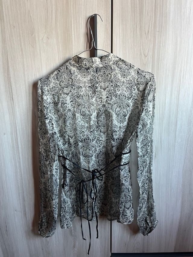 Blusa Trucco beige-negro