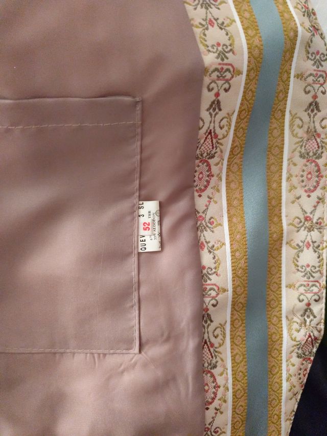 Chaleco Fallero L - Beige/Azul y.52