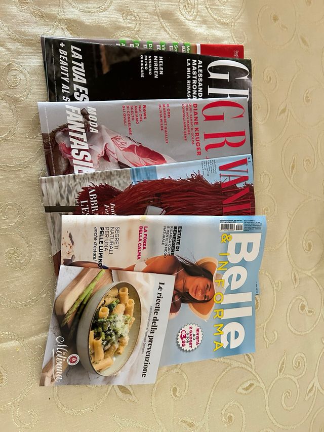 vanity fair, grazia, cotto e mangiato, belle
