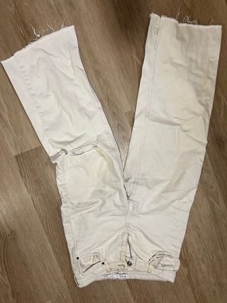 Vaqueros rectos blancos