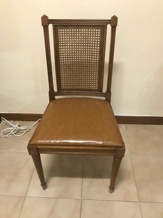 4 Sillas de comedor madera - marrón