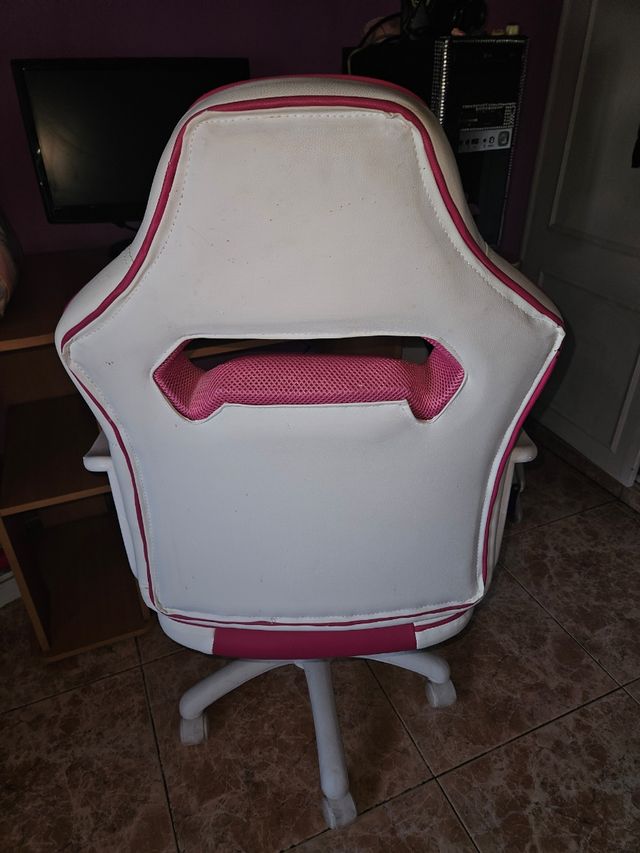 Silla Gamer W-Design Rosa y Blanca