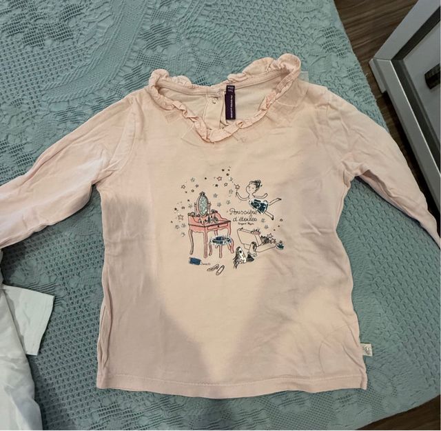 pack Camisetas niña manga larga, talla 7-8.