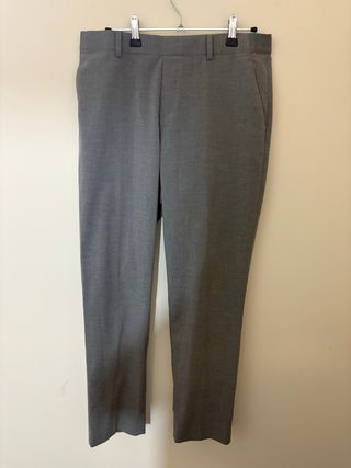 Pantalones gris de vestir Uniqlo - Talla M