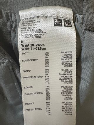 Pantalones gris de vestir Uniqlo - Talla M