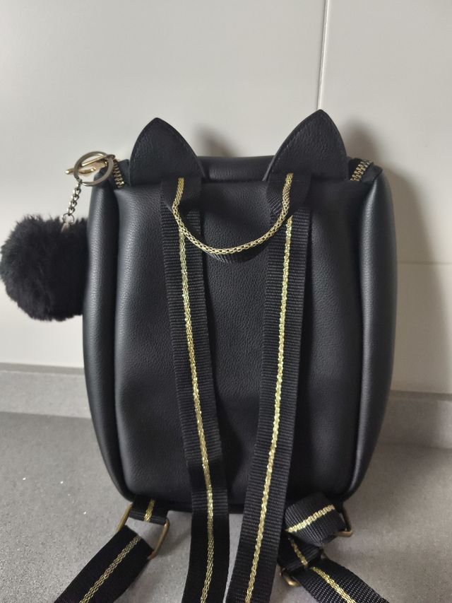 Mochila TopModel negra - Gato