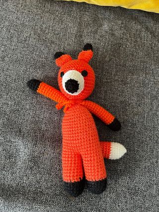 Adorable zorro de crochet