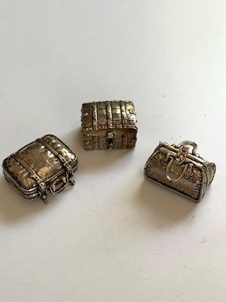 3 Pastilleros de Alpaca antiguos