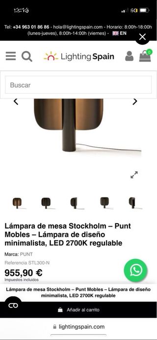 Lámpara sobremesa de diseño  marca Punt