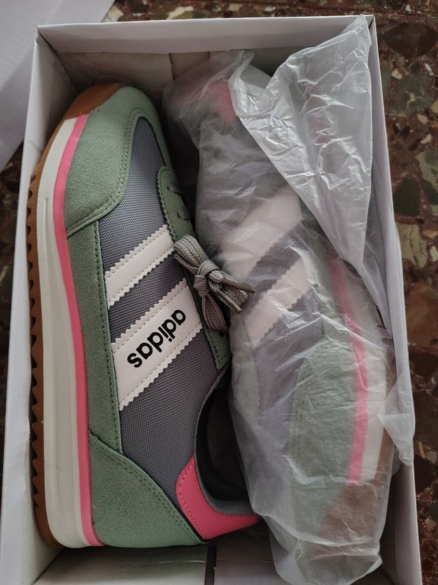 Zapatillas Adidas mujer - Gris-Verde