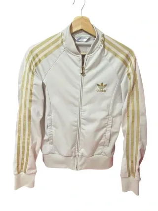 Chaqueta Adidas Blanca Dorada Vintage Talla XL