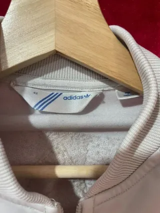 Chaqueta Adidas Blanca Dorada Vintage Talla XL