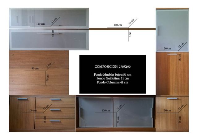 Muebles salón 270x190cm