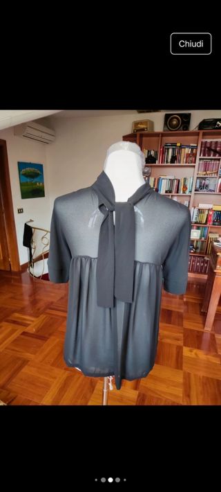 Blusa nera e bianca - Organza