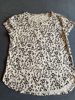 2 Blusas algodón: Rayas & Leopardo