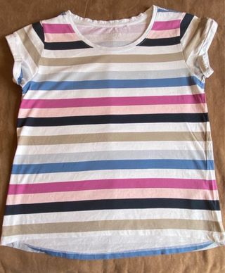 2 Blusas algodón: Rayas & Leopardo