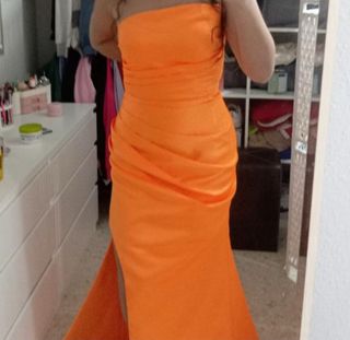 Vestido largo naranja