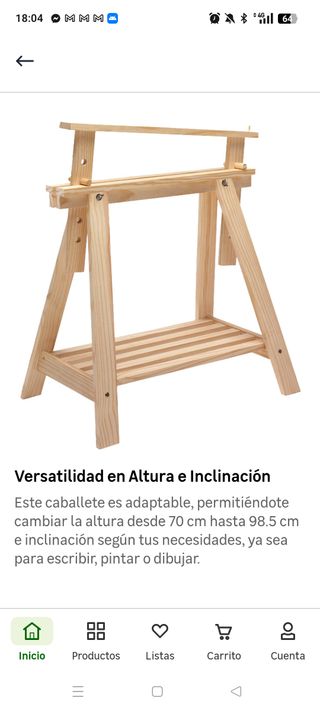 Caballete madera regulable (x2)