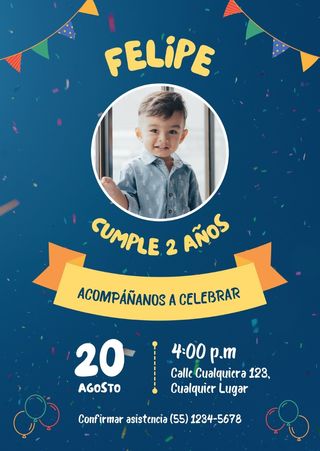 Invitación Cumpleaños Infantil