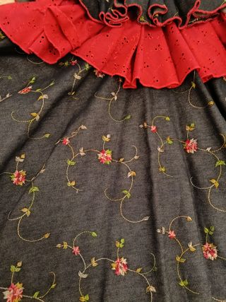 Traje gitana niña rojo y azul