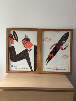 2 quadri e poster con design retrò di Arnal Ballester